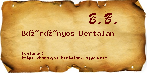 Bárányos Bertalan névjegykártya